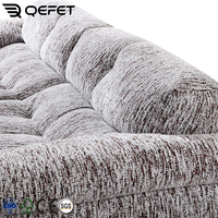 Design minimaliste moderne Chesterfield ensemble de canapé modulaire deux places en tissu chenille pour le salon ou l'hôtel rempli d'éponge