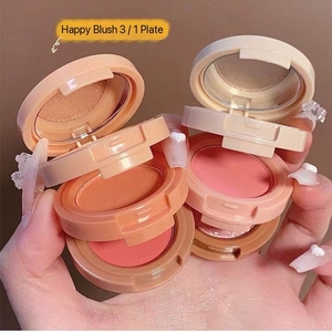Private Label <span class=keywords><strong>3</strong></span> couleurs maquillage pour le visage couleur rose fard à joues paillettes surligneur naturel Blush Palette ensemble surligneurs roses - Product Image 3