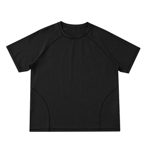 Camiseta Deportiva de Manga Corta para Hombre Healy, Cuello Redondo, Absorbe la Humedad, Color Sólido, Poliéster, Corte Regular, Amarillo - Product Image 5
