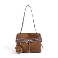 Sacs à bandoulière en daim avec logo personnalisé, sacs à main de luxe pour femmes, sacs à main classiques, sacs à main de haute qualité pour femmes