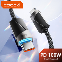 Câble USB C vers USB C tressé Toocki 100W PD à charge rapide, puce intelligente, chargeur Type C 5A, câble de données 480 Mbps pour téléphone et ordinateur portable