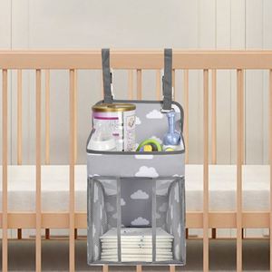 Sac de rangement suspendu grande capacité pour bébé, sac de rangement pour couches à accrocher au lit, sacs de rangement suspendus pour vêtements, sac de rangement en tissu Oxford pour trier les vêtements - Product Image 2