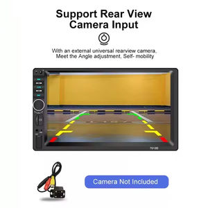 Lecteur MP5 pour voiture Hengwell 7 pouces 2 Din avec écran tactile, prise en charge du contrôle du volant de la voiture, lien miroir, lecteur <span class=keywords><strong>DVD</strong></span> de voiture intégré avec Bluetooth - Product Image 4