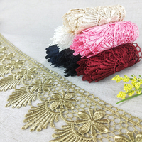 Vente directe, bon prix, dentelle chimique soluble dans l'eau multicolore en polyester, garniture en tissu pour vêtements, robes, vêtements de détente