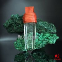 PM45088 cristaux de Quartz transparent pendentif en cuir de mouton avec lumières LED
