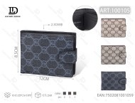 กระเป๋าสตางค์ผู้ชายแบบซ่อนกระดุมลายดั้งเดิม ขนาด 7 นิ้ว ทำจากหนังไมโครไฟเบอร์สังเคราะห์ - Product Image 1