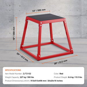 Plyo <span class=keywords><strong>Box</strong></span> Plate-forme plyométrique en acier de 18 pouces Boîte d'agilité de saut Fitness Steps Up <span class=keywords><strong>Box</strong></span> pour Gym Cross Fitness - Product Image 6