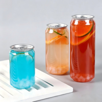 Offre Spéciale – Canettes jetables souples de 500 ml pour boissons, avec couvercle en aluminium PET sérigraphié, idéales pour jus, soda, bière, lait et thé – Parfaites pour les commerces.