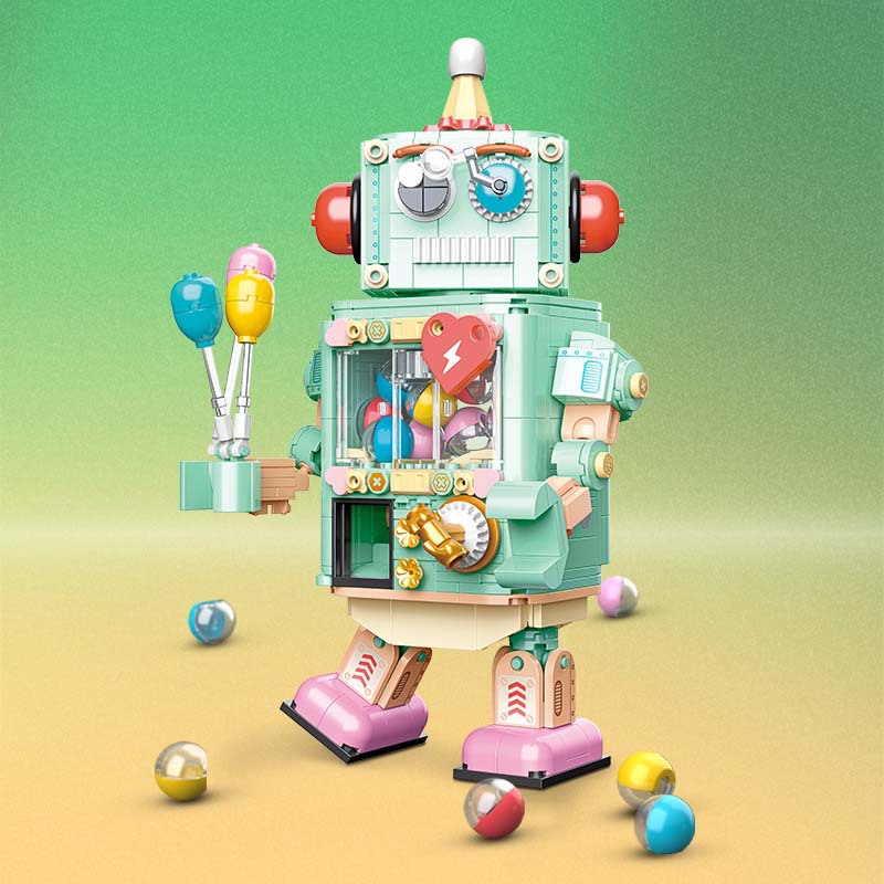 JK8218 Gashapon Machine Robot Decorative Assembly Building Block