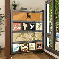 Armoire à chaussures Salon Entrée Rabat Acier Armoire à chaussures Entrée Porche Armoire de rangement