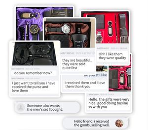 Hot Sale Custom Men's Watch Wallet <b>Gift</b> <b>Set</b> with <b>Gift</b> Box for Promotional Business <b>Gifts</b> Retail Dropshipping Bulk Wholesale - Product Image 5