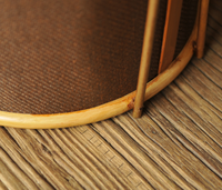 Panier de rangement pour thé de style chinois artisanal et écologique - Grand panier circulaire en rotin laqué pouvant contenir 7 gâteaux pour la collection et la présentation