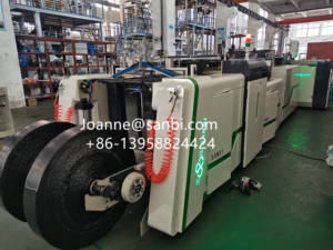 عالية السرعة مزدوجة خط التلقائي coreless المتداول القمامة ماكينة صناعة الأكياس (مع وضع العلامات) - Product Image 3