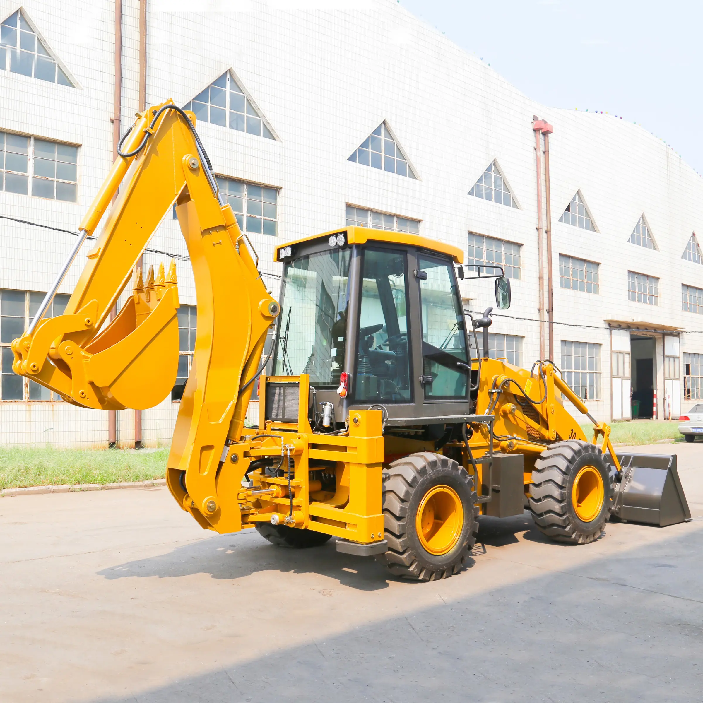 Có uy tín nhà sản xuất của mạnh mẽ một mảnh cấu trúc Made backhoe loader