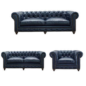 Set <span class=keywords><strong>Sofa</strong></span> kulit Chesterfield hitam klasik untuk Hotel, kantor dan Lounge | 1 2 3 dudukan <span class=keywords><strong>Sofa</strong></span> kulit PU berumbai dengan kaki kayu - Product Image 2