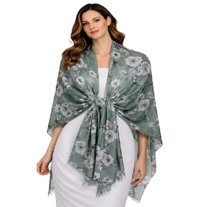 Women's Luxury Silk Modal Scarf Digital Print Designer Stole Soft Lightweight Fashion <b>Wrap</b> Premium Quality <b>Shawl</b> for Casual - Product Image 1