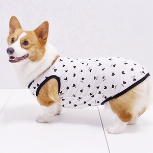 Rompi Hewan Peliharaan OEM ODM Bahan Katun 100% Lembut untuk Anjing Kecil Kucing Ramah Kulit Tanpa Lengan Baju Anak Anjing Kucing Rompi Hewan Peliharaan Atasan Musim Panas Anjing Kucing - Product Image 6