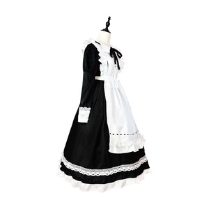 Maid Dress Long Sleeve White Black Apron Lace Cosplay Costume Anime Role Play Outfit Spring 2023 - Product Image 5