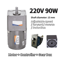 Controlador de Velocidad Variable Reversible para Motor PLC 220V CA, 90W, 5-470 RPM, Venta al por Mayor