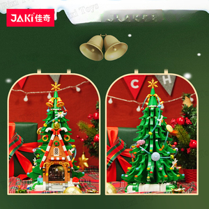 JAKI JK5128 nuova casa dell'albero dell'elfo di natale mette <span class=keywords><strong>insieme</strong></span> il regalo del giocattolo di natale per i ragazzi e le ragazze set di blocchi di costruzione - Product Image 3