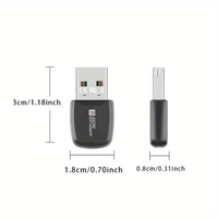 Adaptor USB WiFi 6 Adaptor Kartu WiFi USB Mini 2.4GHz Penerima Jaringan Nirkabel untuk PC/Laptop Windows7/10/11