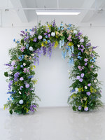Arrangement floral artificiel violet pour mariage, centre de table, allée d'entrée, toile de fond d'église, décoration de magasin