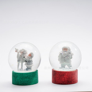 Globo de Nieve de Resina con Figura de Gnomo Navideño de 23 cm, Decoración de Interiores, Regalo - Product Image 4