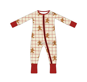 En gros, Combinaison <span class=keywords><strong>de</strong></span> nuit pour bébé en bambou rose à fermeture éclair, avec nœud, motif <span class=keywords><strong>couronne</strong></span> <span class=keywords><strong>de</strong></span> <span class=keywords><strong>Noël</strong></span> et sapin - Product Image 6