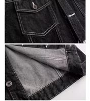 Costume en jean deux pièces pour homme, taille plus, brodé, respirant, bleu denim, pour un style décontracté