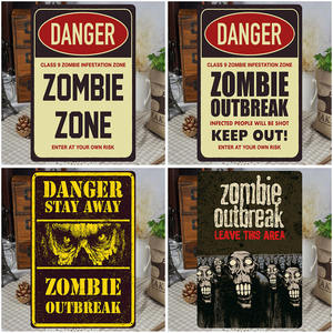 डार्क डेंजर मेटल साइन चेतावनी ज़ोंबी टिन साइन्स बार पब क्लब डेंजर जोन आयरन ब्रांड के लिए हॉरर पोस्टर वॉल आर्ट सजावट को वैयक्तिकृत करें - Product Image 5