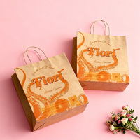 Sacs en papier kraft de luxe recyclables en gros, personnalisables avec logo, style Noël, emballage à emporter pour vêtements, aliments, parapluies