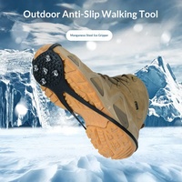 Crampons antidérapants en forme de gourde à 5 dents pour neige et glace, en latex de haute qualité, portables et simples, pour chaussures et chaînes, pour l'extérieur en hiver