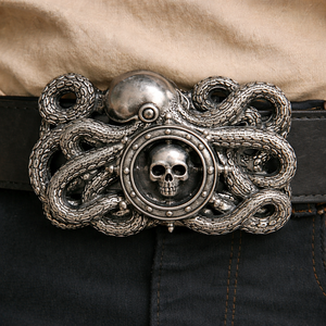 Hebilla <span class=keywords><strong>de</strong></span> Cinturón Estilo Vaquero <span class=keywords><strong>de</strong></span> Aleación <span class=keywords><strong>de</strong></span> Zinc con Diseño Premium del Fabricante, Hebilla <span class=keywords><strong>de</strong></span> Cinturón Personalizada con Forma <span class=keywords><strong>de</strong></span> <span class=keywords><strong>Pulpo</strong></span>, Regalo Personalizado - Product Image 1