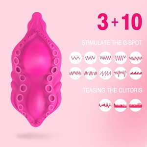 Vibrateur portable pour culotte, télécommande via application, rechargeable, en silicone, forme papillon, 100% étanche, stimulateur clitoridien, 10 modes - Product Image 2