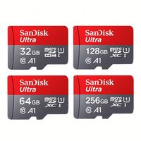 Carte SD haute vitesse pour SanDisk 8G 16GB 32GB 64GB 128GB 256GB Ultra A1, carte mémoire TF SD avec adaptateur SD pour caméra 4K