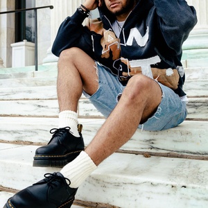 Sudadera Corta Personalizada con Bordado y Estampado, de 450 g/m², Gruesa, con Cierre y Lavado Ácido Desgastado para Hombre - Product Image 2