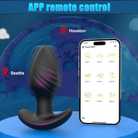 Schwingender Analplug APP-gesteuert Rotierend und Vibrierend für Rücken-Masturbation Massagegerät mit Fernbedienung