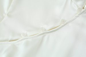 Zevity Camicetta da donna alla moda in stile cinese con colletto alla coreana e bottoni laterali, design slim, camicia estiva a maniche corte da donna - Product Image 6