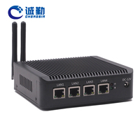 Terminal en la nube Mini PC Nano Celeron J4125 J1900 Atom E3845 8GB Ram Quad Core 4 Lan X86 HD/VGA Industrial Barebone Router Mini PC