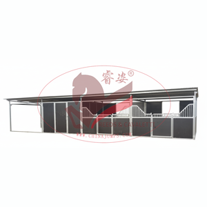 أكشاك الخيول المحمولة المتحركة مع سقف مؤقت مستقر صناديق فولاذية متينة - Product Image 2