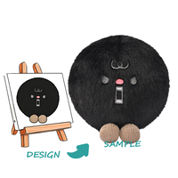 Vente en gros de modèles brodés en peluche super douce personnalisés OEM