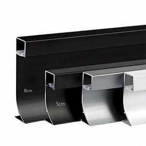 Bande lumineuse LED de 80mm montée en surface profil de canal en aluminium plinthe pour salon chambre <span class=keywords><strong>cuisine</strong></span> Home cinéma - Product Image 1