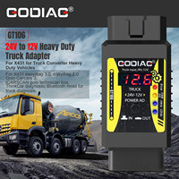 GODIAG Nuevo Lector de Códigos OBD II GT106, Adaptador para Camiones de Servicio Pesado de 24V a 12V, Plástico, 1 Año de Garantía