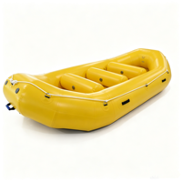 Île flottante gonflable MJK pour eaux vives - 6 à 8 personnes, 395 cm de longueur, certifiée CE pour utilisation en lac et en rivière, plancher renforcé