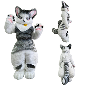 Costume de mascotte de chat Fursuit personnalisé de haute qualité tenue à fourrure de style anime pour adultes et adolescents fête de cosplay - Product Image 5