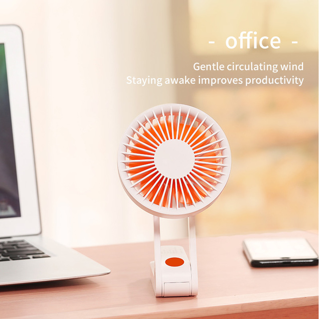 High Quality Portable USB Rechargeable Electric Fan Small Folding Design with Stand for Home & Office Car & Household Use