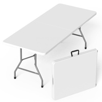 Table pliante d'extérieur moderne en plastique robuste de qualité commerciale, 6 pieds, 8 pieds, 72 pouces, 96 pouces, pour la location en gros