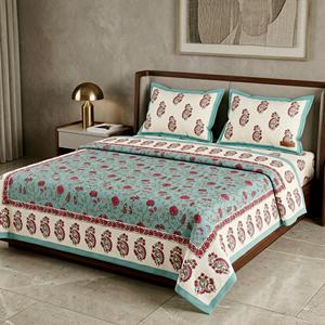 Couvre-lit en coton à motifs floraux Paisley, ensemble de couette en polyester avec housses de coussin, décoration de chambre à coucher - Product Image 1