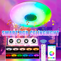 Plafonnier LED moderne à pointe étoile 42W et 60W Télécommande APP Smart Colorée pour le salon, la chambre à coucher et l'entrepôt DIY