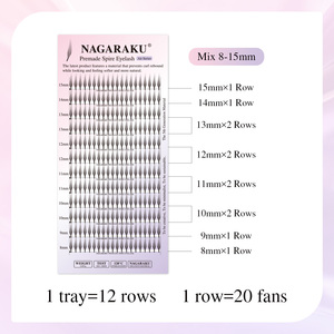 Nagaraku PREMADE Spire Fairy Wings lông mi hiệu ứng Anime lông mi mềm mại flume fluttering lông mi mở rộng - Product Image 6